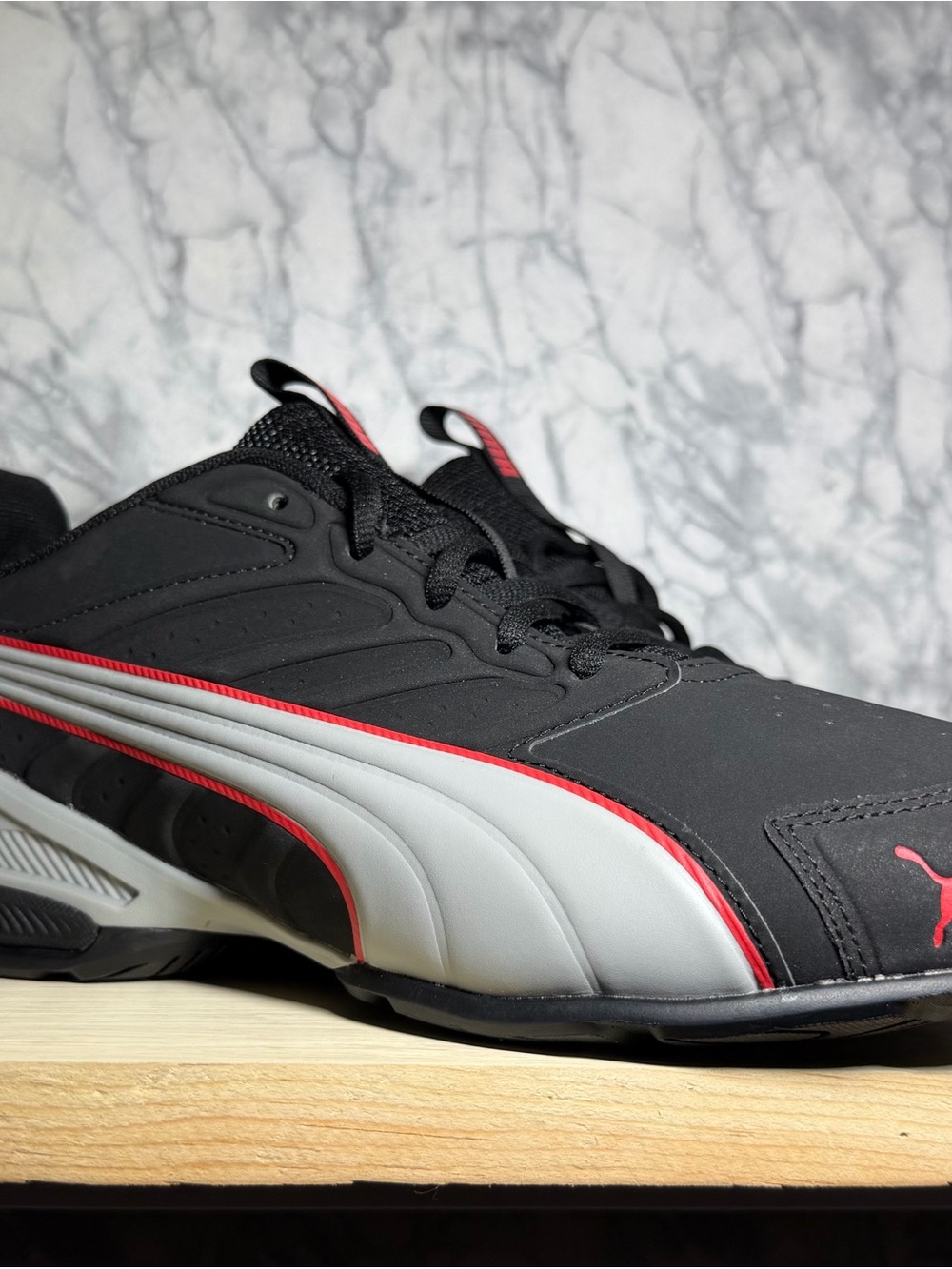 Puma Men’s Black, Red & Gray Athletic Sneakers
